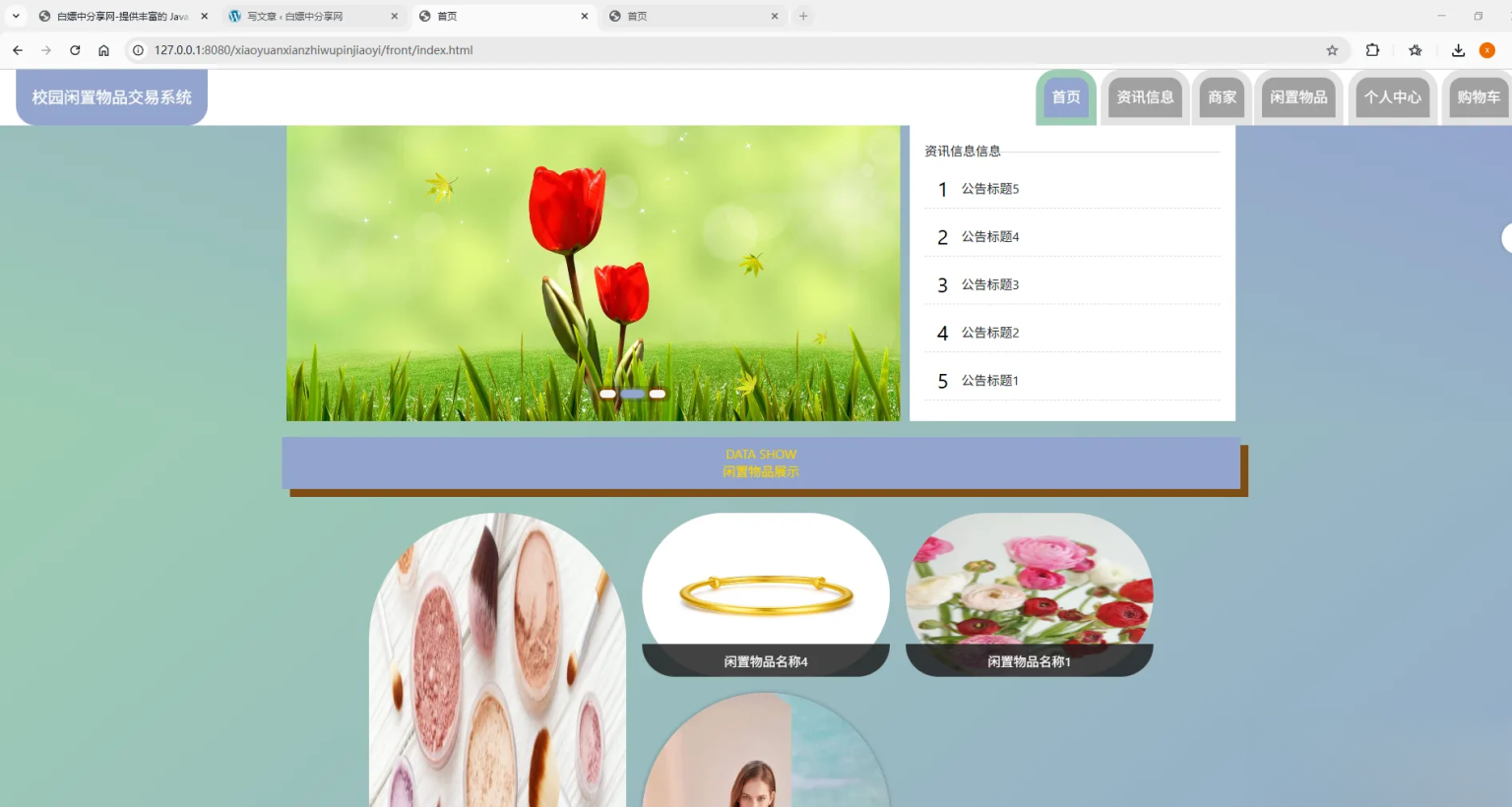 基于Spring Boot的校园闲置物品交易系统代码-87软件库